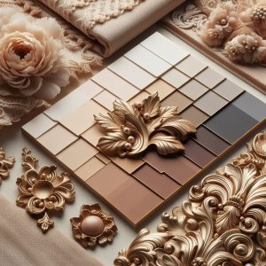 Color palette of luxurious neutral colors.
