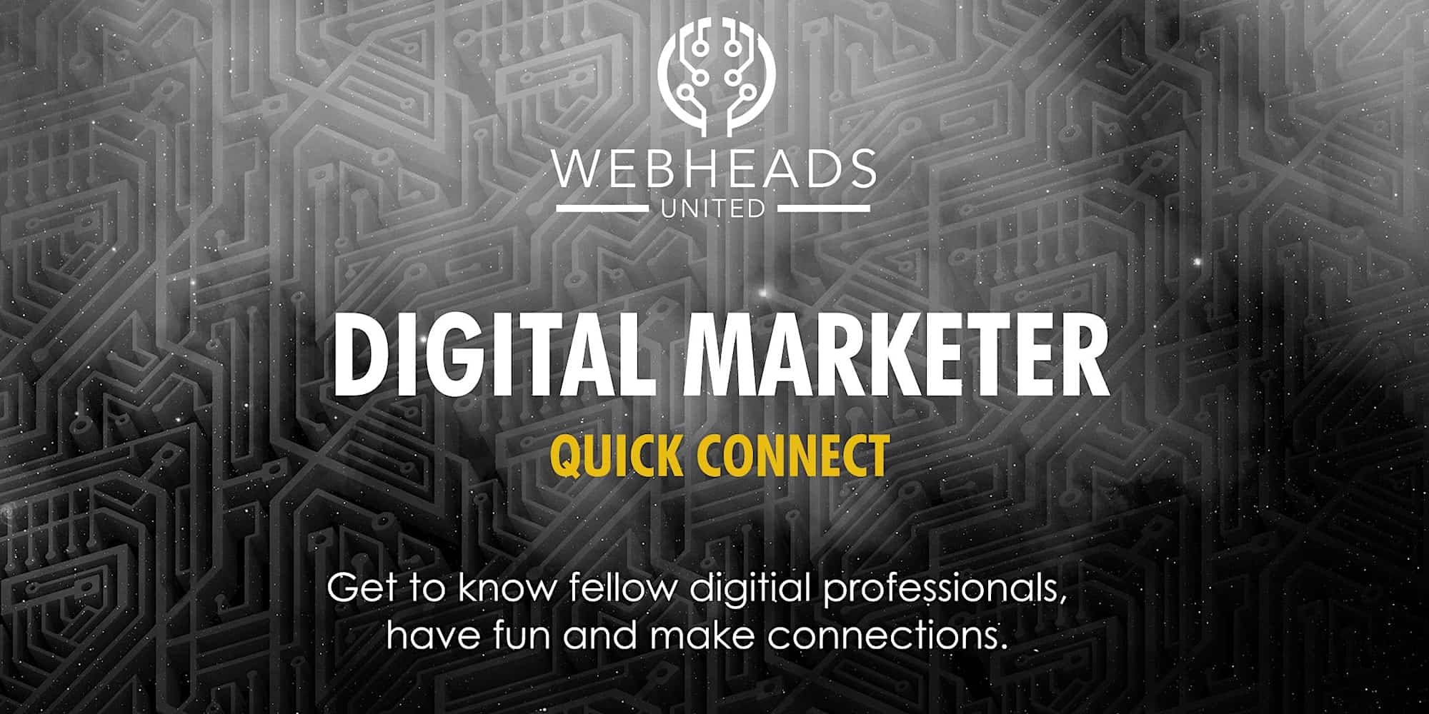 Webheads United advertorial, "digital marketer," with gray background.