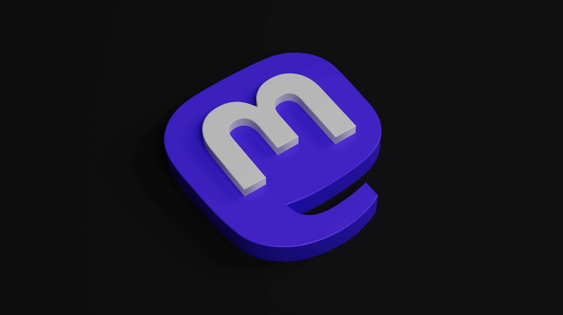 Purple logo of Mastodon Social Network.