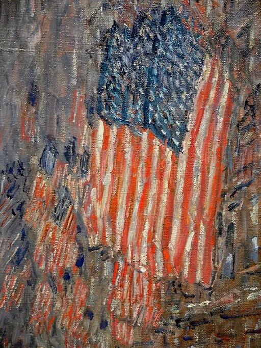 Childe hassam's flags on the waldorf (1916).