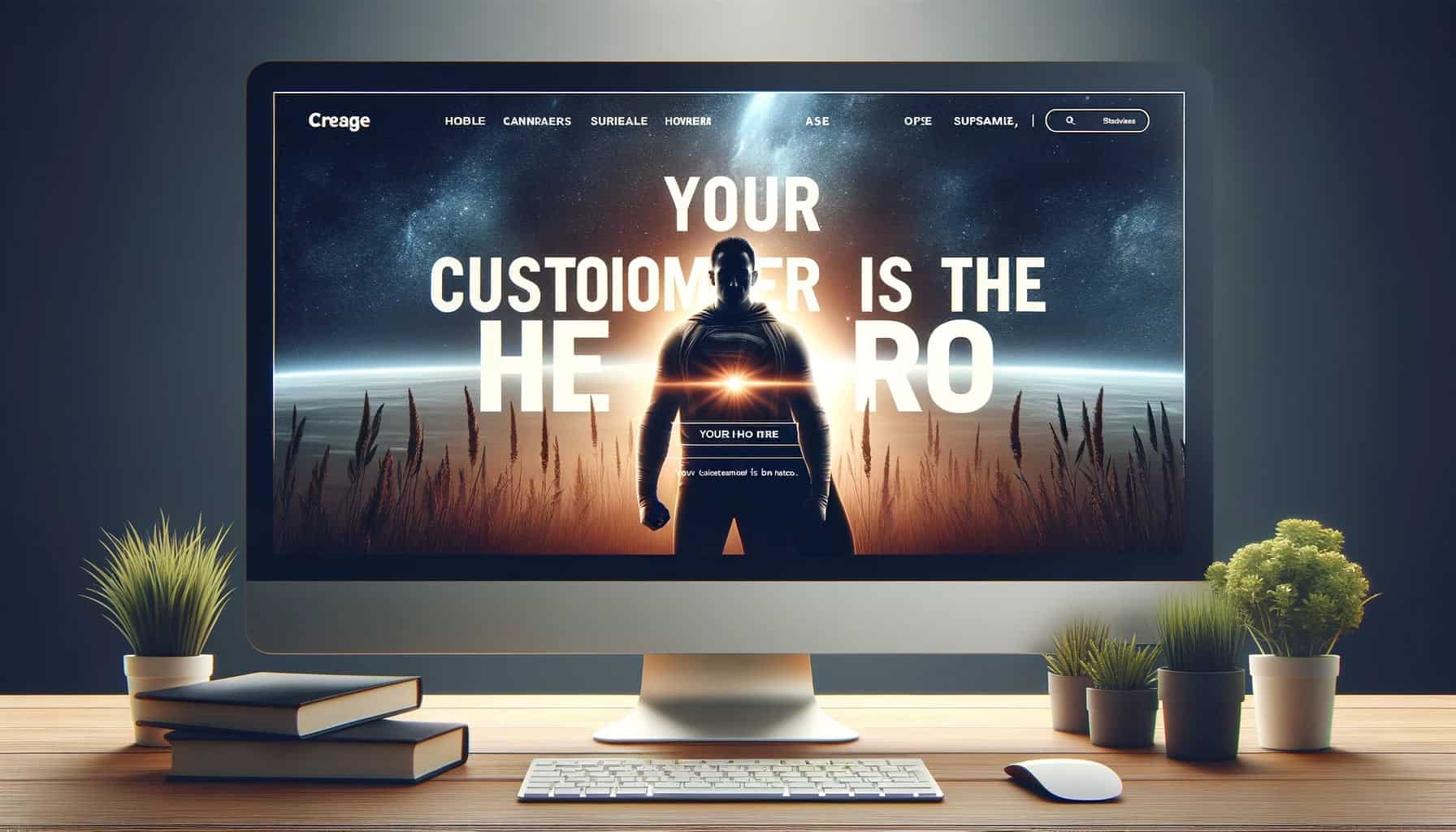 A website with strong visual appeal making a good first impression