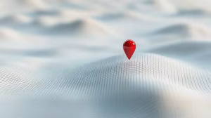 A red map pin showing a location.