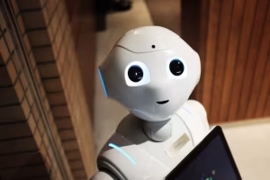 Robot looking to the future.