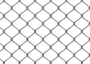 A fence on a white background for geofencing.