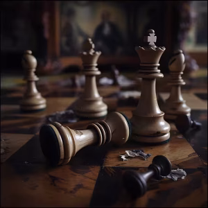 A chessboard with chess pieces to represent strategy.