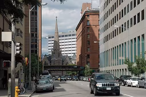 Downtown Denver, CO on Tremont Street.