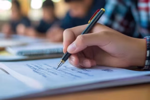 A person writing the script for the news.