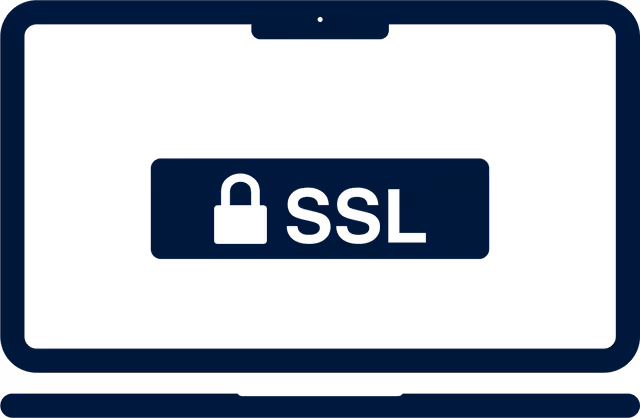 Ssl on a blue laptop.