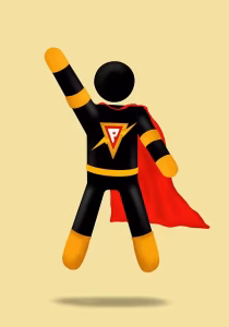A Tactical Guide: 7 Storytelling Techniques To Drive Business Results 2 A hero figure on a beige background.
