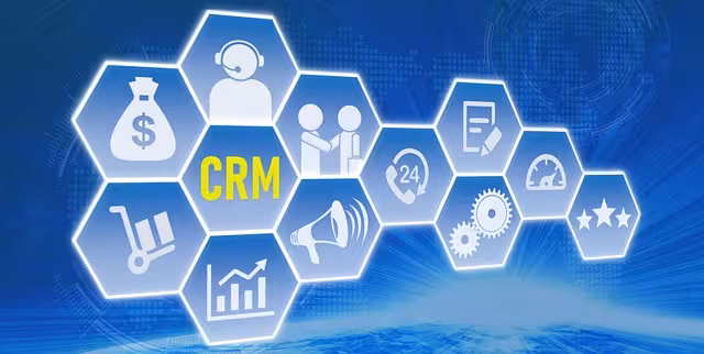 A crm hexagon diagram.