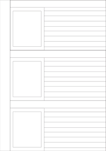 A template in black and white.