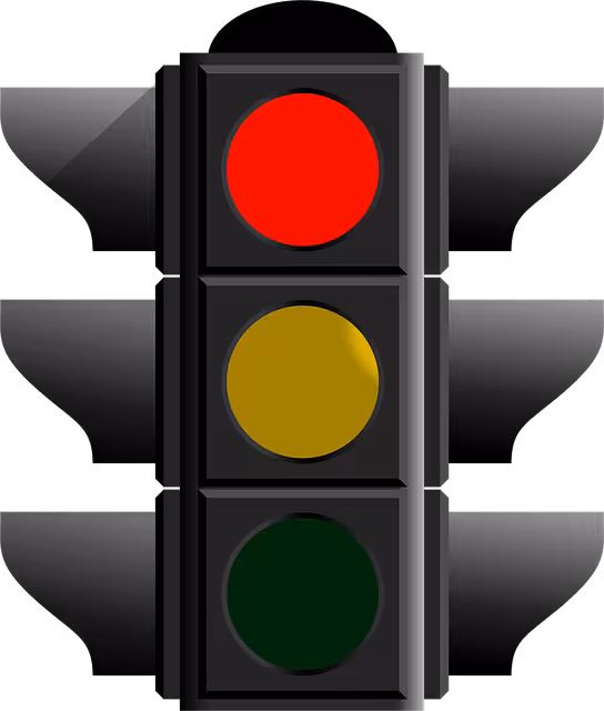 A stoplight for a learned color association.