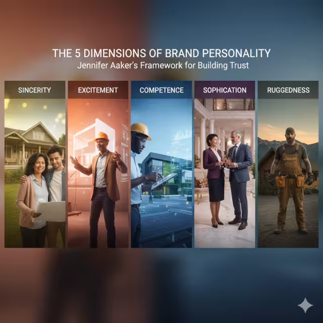 Comparision of the 5 dimensions of brand personality.