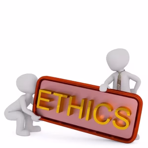 Understanding Dynamic Persona Adaptation: How Ai Learns To Evolve 4 Two white figures holding an ethics sign.