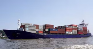 A containership for supply chain management.