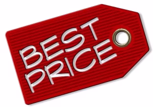 A red label with best pricing for dynamic vs. personalized pricing.