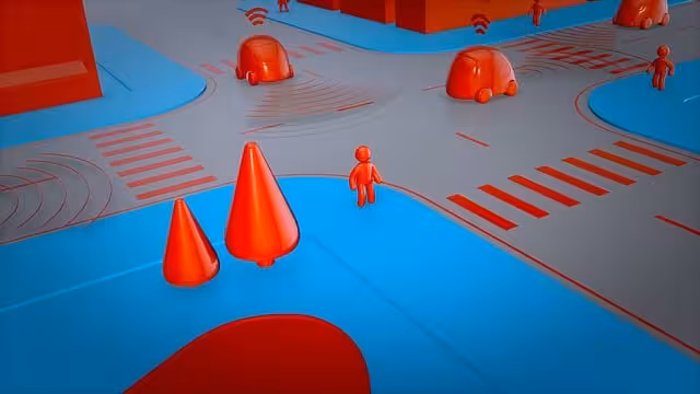 A drawing of traffic management.