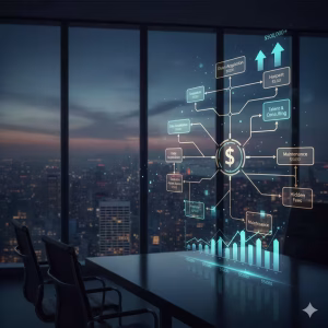 Steps in ai implementation on a table.