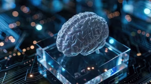 An artificial brain to represent ai.