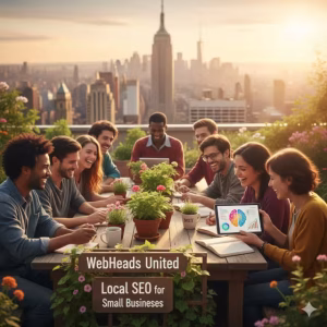 A group of people doing brand messaging across channels.