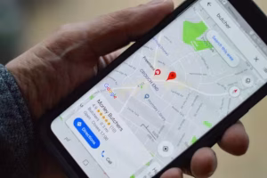 The Awesome Power Of Social Proof In Marketing: A Framework For Conversions 3 A google map on a smartphone for google my business.
