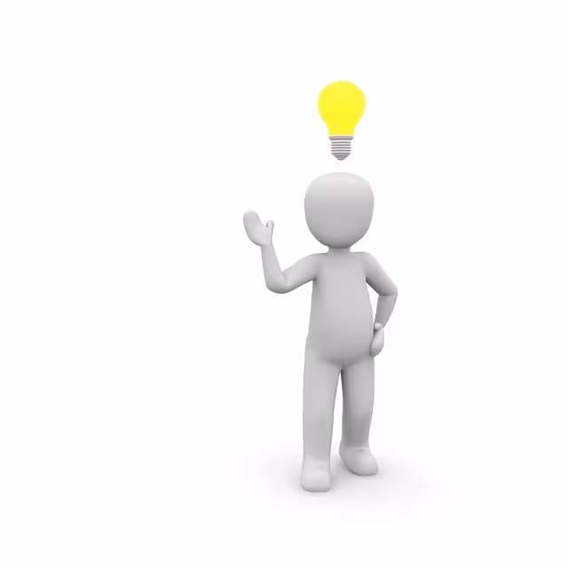 A white figure with an idea.