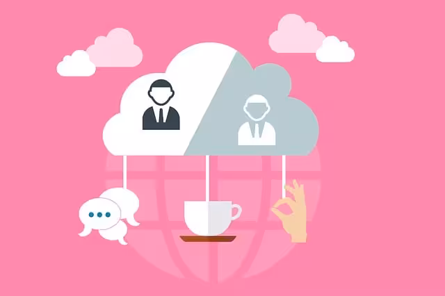 A cloud with different adaptive ai personas for social media.