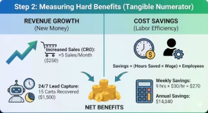 An ai generated graphic of the hard benefits of ai.