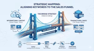 Informational Vs. Transactional Keywords: Mastering Search Intent For Spectacular Seo Roi 4 Strategic mapping keywords shown with a bridge.