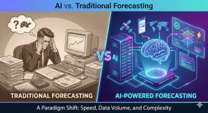 Ai and traditional market forecasting compared.