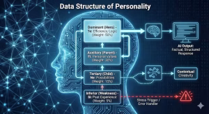 Advanced Prompt Engineering For Mbti Ai Personalities: A Comprehensive Guide 1 A brain showing data structure of personality.