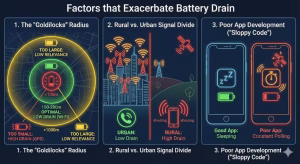 How a battery gets drained.