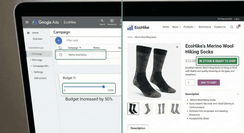 The action on wool socks.