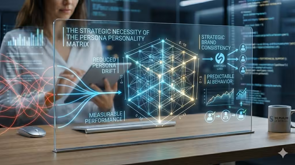 A woman looking at the strategic necessity of a matrix.