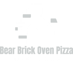 Bear brick oven pizza ad white with clear background.