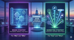 Brand strategy vs marketing strategy in 2026.