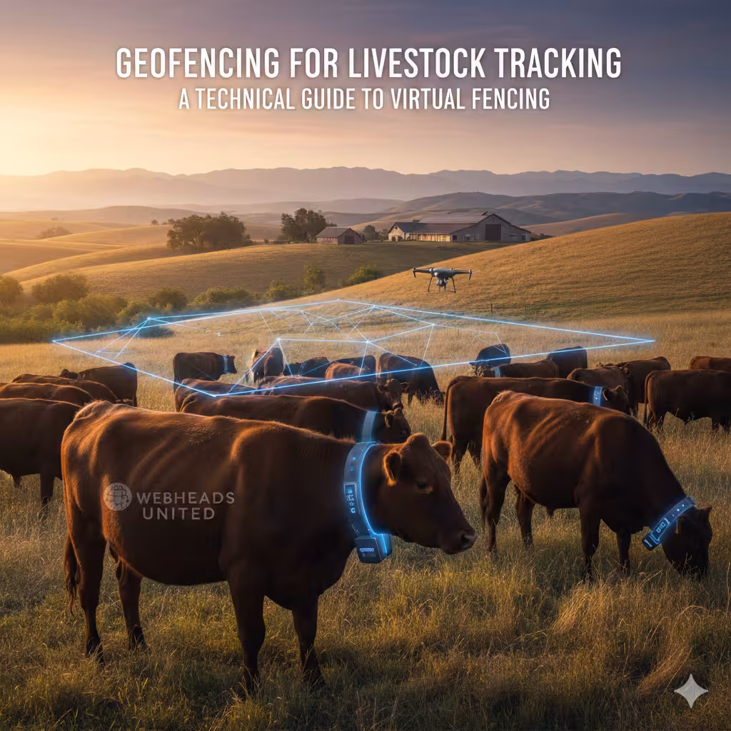 Cows in a field with livestock tracking technology.