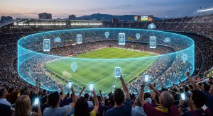 A geofence for sports marketing in a stadium.