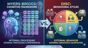 A comparison of myers-briggs vs disc models.