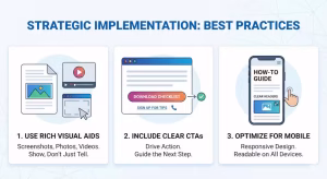 Implementation of content marketing.