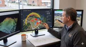 An analysis using ai to determine house orientation.