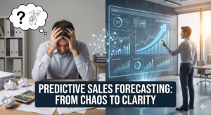 A man doing predictive sales forecasting.