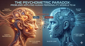 A comparison of human personality models and AI models.